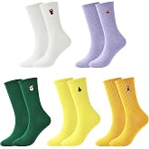 Moyel Christmas Halloween Gifts for Women 5 Pairs Socks for Women | Halloween Boo Basket Stuffers for Women Socks Cute Pumpkin Ghost Bat Cat Embroidered One Size Fits Most