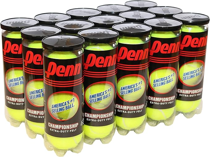 Penn Tennis Balls (15 Can Case), 45 Balls, Extra Duty, Core & Abdominal