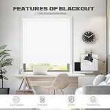 Funky Gadgets White Thermal Blackout Roller Blind 90x165 Easy Fit view 5