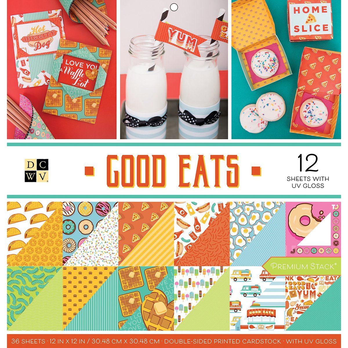 American Crafts Dcwv Double-Sided Paper Stack, Multi-Colour, 31.24 x 32.51 x 1.01 cm