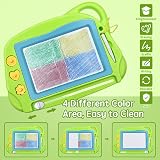 AiTuiTui Travel Size Magnetic Doodle Board with 3 Stamps Green view 3