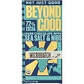 Beyond Good Organic 72% Sea Salt &amp; Nibs Microbatch Chocolate Bar, 2.12 Ounce