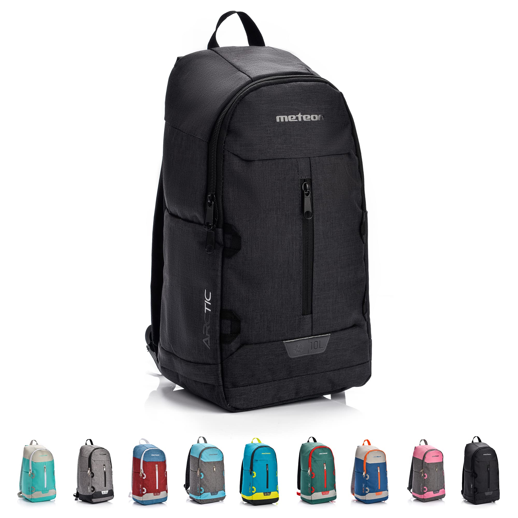 Meteor 10 and 20 L Cool Backpack Cooler Insulated Lunch Box - Picnic Ice Camping Outdoor Travel Bag (10 L, Turquoise/Pink)