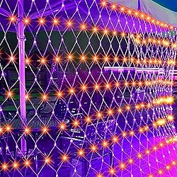 WATERGLIDE Outdoor Halloween Net Lights, 12FT x 5FT