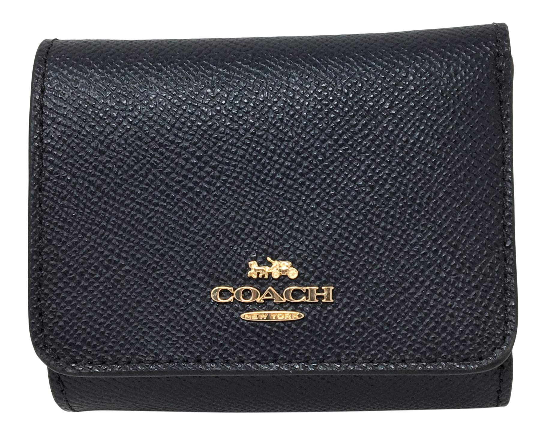 Coach Small Compact Tri-Fold Wallet Midnight F41302