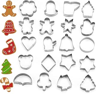 TK Gruppe Timo Klingler 20er Ausstechform Set - für Backen Weihnachten & Xmas - Steckform & Keksausstecher & Plätzchenausstecher & Ausstecher (20x)