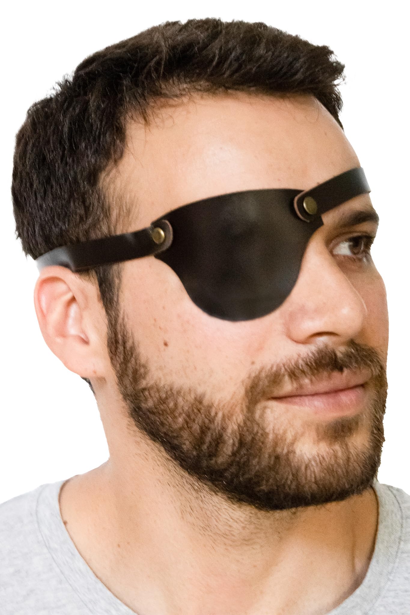 Photo 1 of Andean Leather - Leather Eye Patch, Eye Patches for Adults, Pirate Eye Patch, Medical Eye Patch for Right and Left Eye