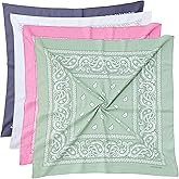 Mochabao 100% Cotton 27" x 27" Large Bandanas for Men & Women, Multi-Purpose Bandana Headbands, Square Head Scarf