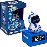 Paladone Astro Bot Icon Alarm Clock &ndash; Digital Clock with Tap-to-Snooze &amp; Night Light Function, 17cm Battery-Powered Astro Bot Figurine Clock for Kids &amp; Gamers