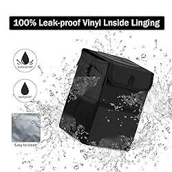 JUSTTOP 6L Waterproof Mini Car Trash Can with Lid