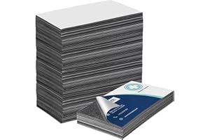 MaxGear 50 Pack Business Card Magnets Peel and Stick, 2x3.5” Personalized Magnetic Sheets, Custom Adhesive Magnet for DIY Craft, Flexible Self Sticky Magnetic Name Cards for Office School,Fridge,Photo