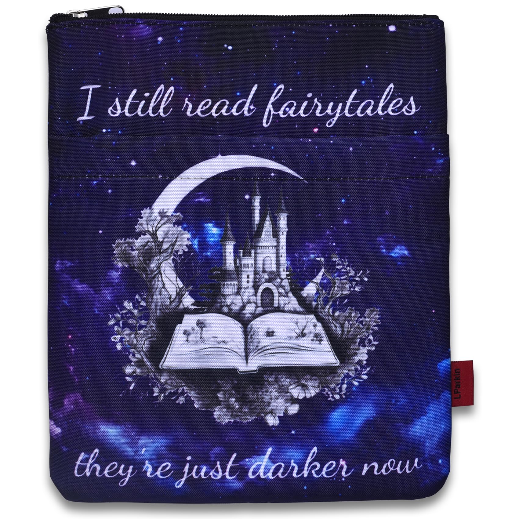 LParkin I Still Read Fairytales They’re Just Darker Now Book Sleeve, Waterproof Book Pouch for Dark Romance Lover, Mafia Romance, Romance Book Lover Fabric Book Protector, Spicy Book, Smut Reader Gift