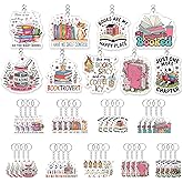 Book Lovers Gifts Bookish keychain Book Club Gifts Acrylic Keychains for Librarian Bookworm Group Club Reading Party Favors