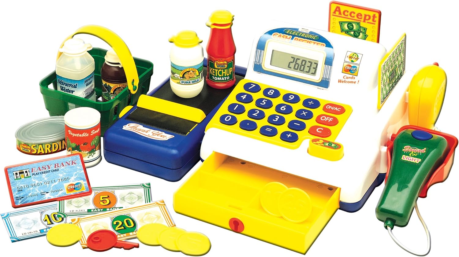 Powco Toys 46160 - Caja registradora electrónica de juguete con accesorios [importado de Inglaterra]: Amazon.es: Juguetes y juegos