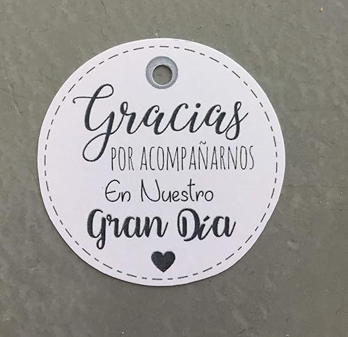 Etiquetas para detalles de Boda Gracias por acompañarnos ...