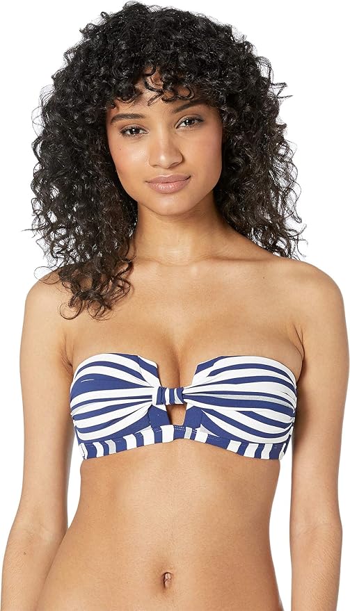 JETS SWIMWEAR AUSTRALIA Vista Bandeau Top Blue/White 10 Amazon.in