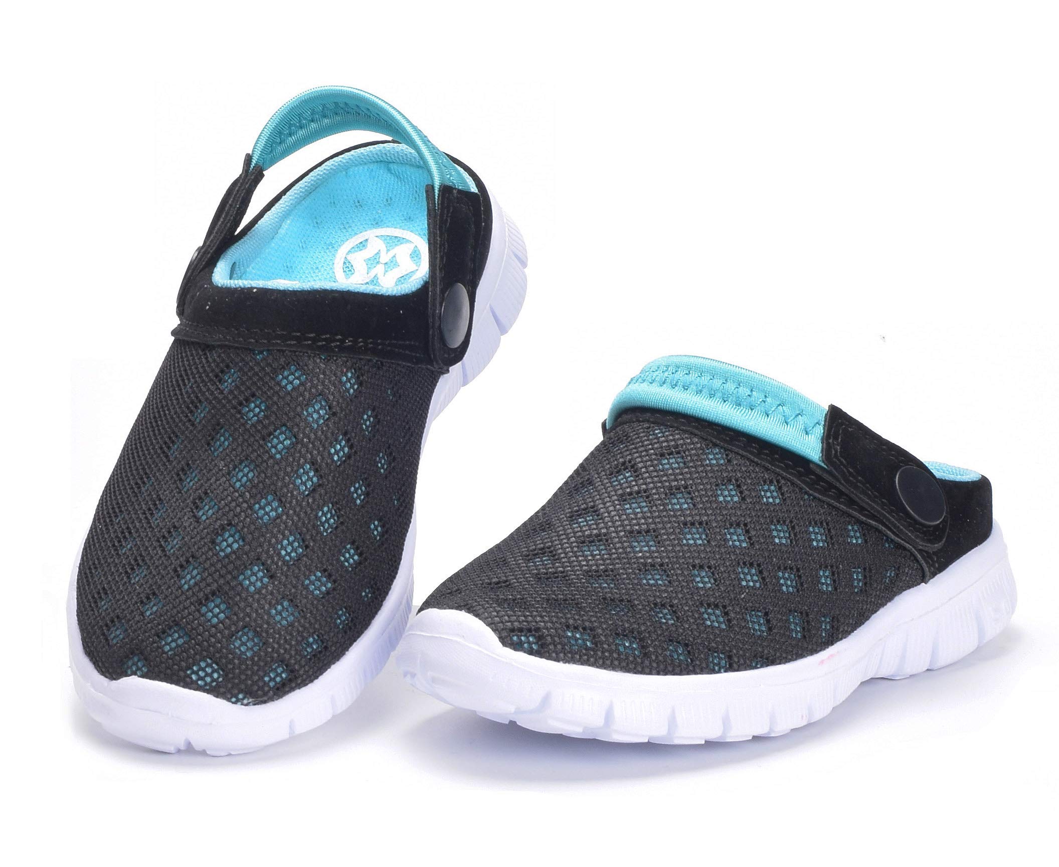 Clogs Kinder Hausschuhe Jungen Mädchen Gartenschuhe Pantoletten Strand Sandalen Atmungsaktiv rutschfest,11-Blau,34 EU 7