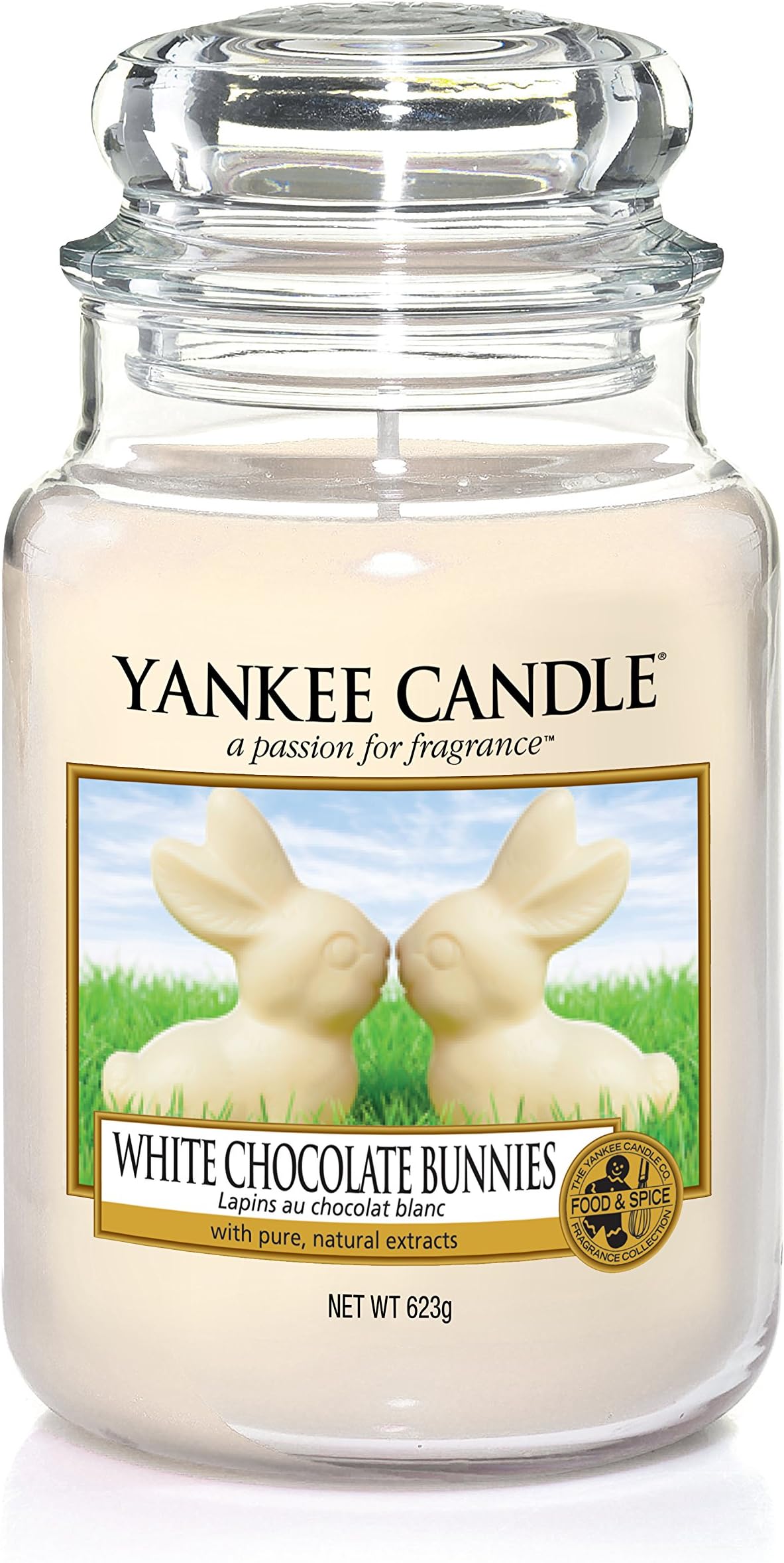 Yankee Candle White Chocolate Bunnies Jar, Cream, 10.7 x 10.7 x 16.8 cm