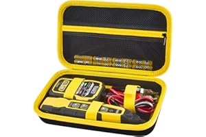 CASMILEE Case for Klein Tools VDV500-705/VDV500-820/VDV500-063 Wire Tracer Tone Generator & Probe Kit Continuity Tester, Universal Storage Bag for Ethernet, Telephone, Speaker, Coax, Video, Cable Toner -Yellow