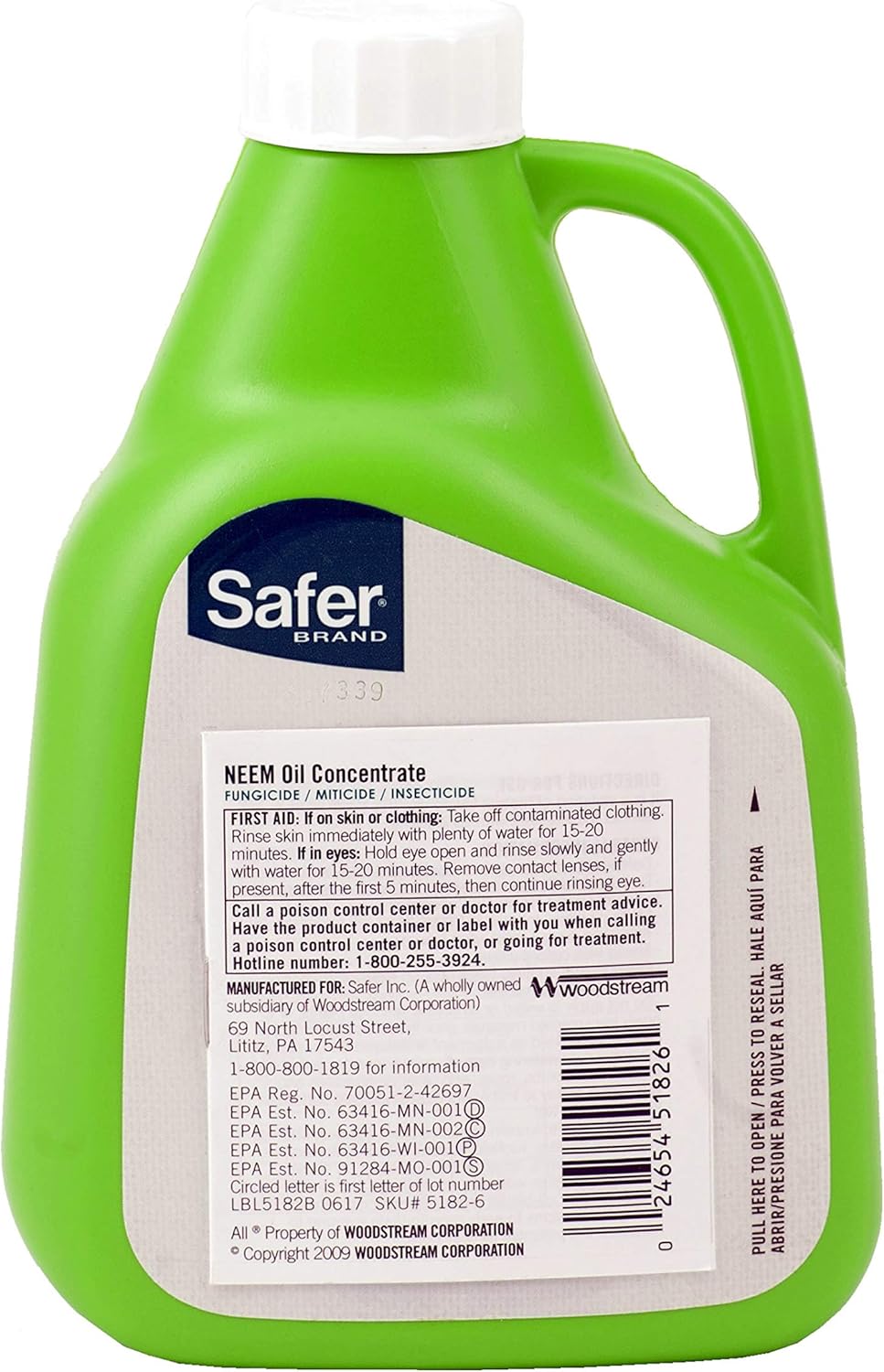 Safer 5182-6 Brand Neem Oil Concentrate,Green: Garden & Outdoor