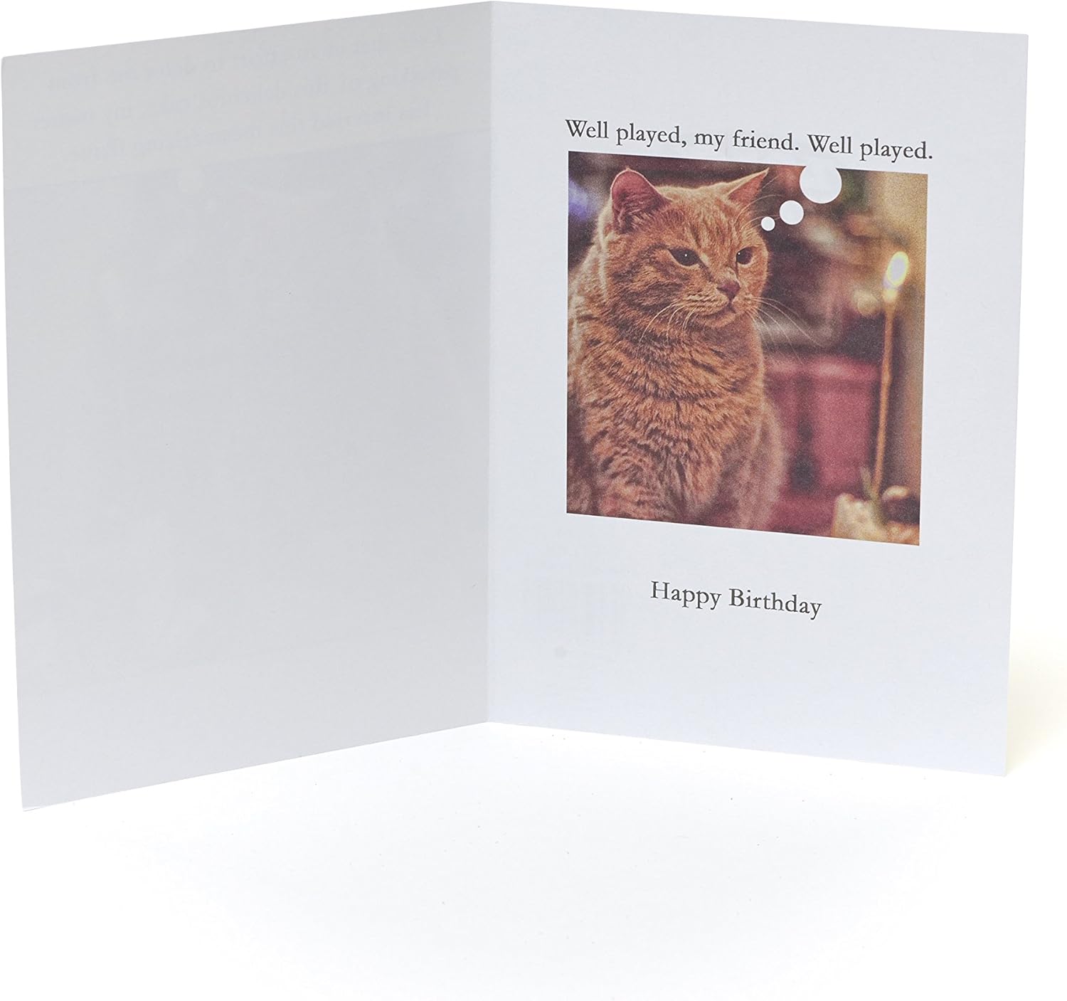 UK Greetings Funny Cat Birthday Card, orange|purple, 18.4 cm x 13.3 cm (folded) - Image 3