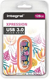 Integral 128GB XPression USB 3.2 Drive Leaf Design Memory Stick view 2