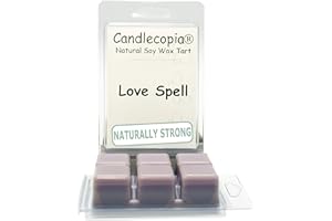 Candlecopia Love Spell Strongly Scented Hand Poured Vegan Wax Melts, 12 Scented Wax Cubes, 6.4 Ounces in 2 x 6-Packs