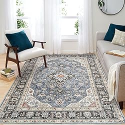 HILORUUG Washable Area Rug - 5x7 Bedroom Living