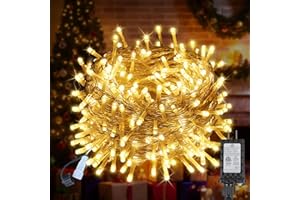 FAIRYGLIM 70FT 200LED Christmas String Lights Plug in, Outdoor Indoor Connectable Twinkle Fairy Lights with Timer and 8 Modes, Christmas Tree Lights for Garden Party Wedding Christmas Decoration, Warm White