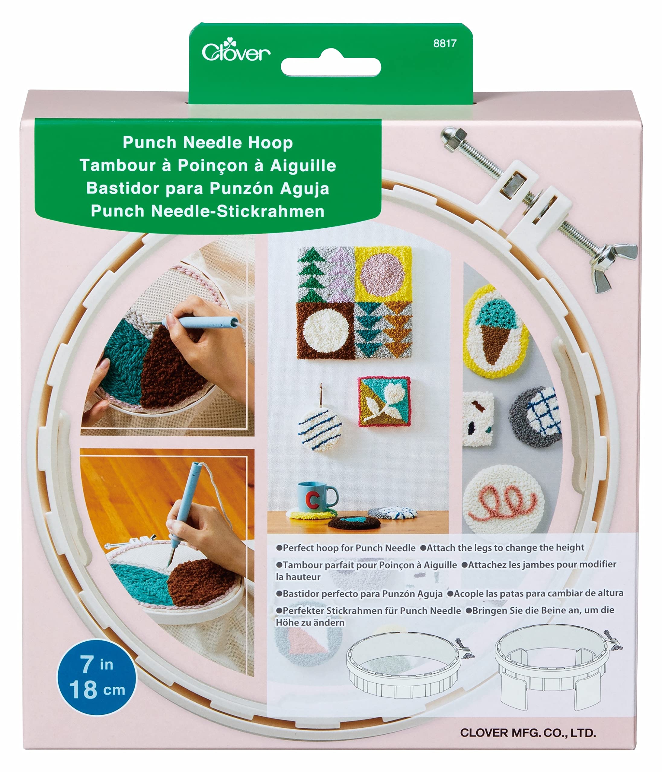 Clover Needlecraft Punchneedle, White