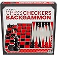 Classic Games - Chess/Checkers/Backgammon - Versatile Set of 2 Player Strategy Games by Goliath