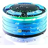 Waterproof Bluetooth Speakers Shower Radio | IPX7 Portable Wireless Shower Speaker with FM Radio and LED Mood Lights | Super Bass + HD Sound for Shower, Pool, Beach, Home, and Outdoor