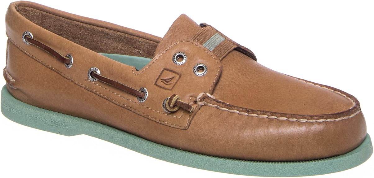 teal boat shoes
