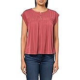 Lucky Brand Women's Smocked Sandwash Henley