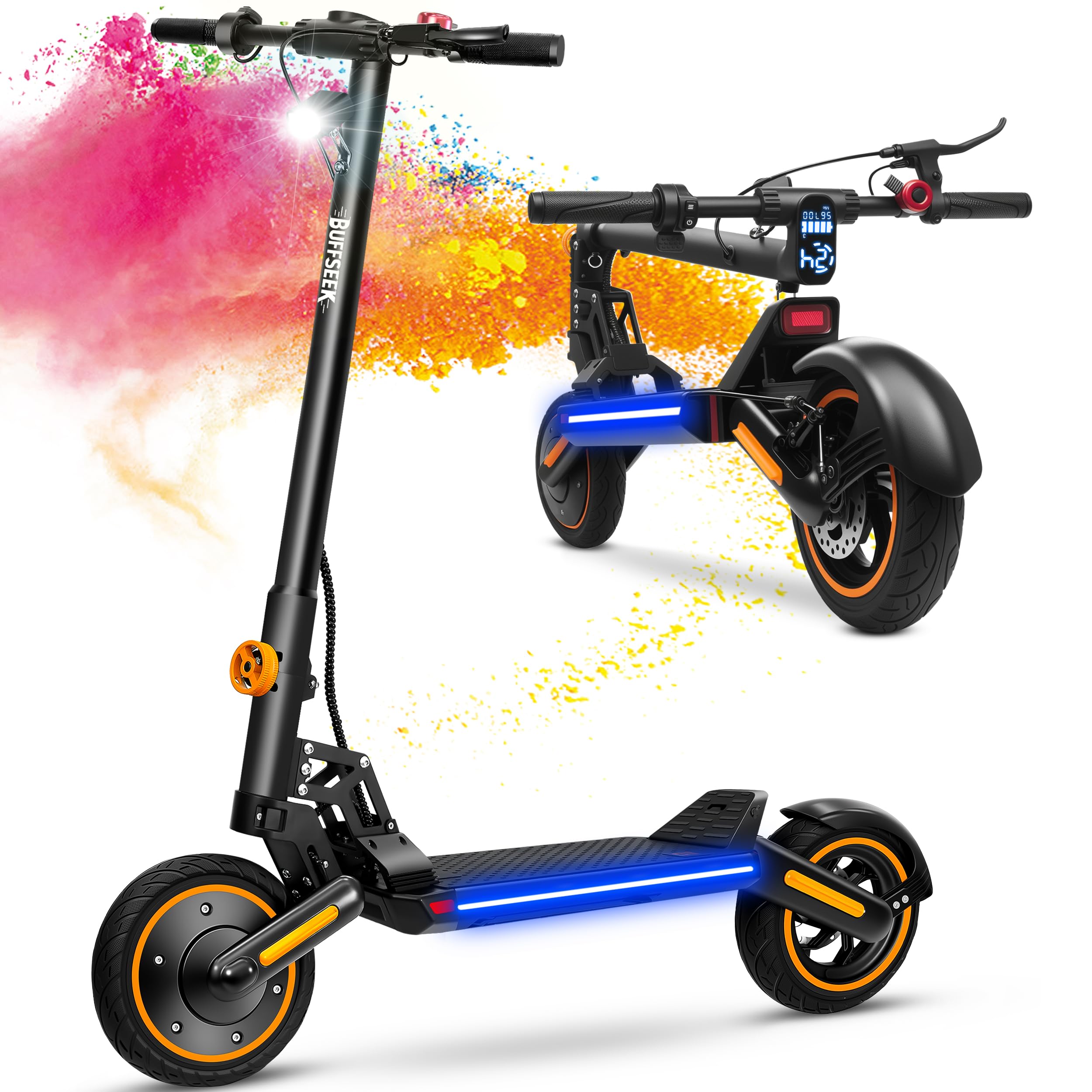 Photo 1 of ***Parts Only*** Electric Scooter for Adults - 500W Motor/10”Solid Off-Road Shock Tire,24MPH Max Speed Folding E-Scooter,Front and Rear Dual Suspension Lightweight Scooter for Campus Passage Urban Travel,UL Certified
