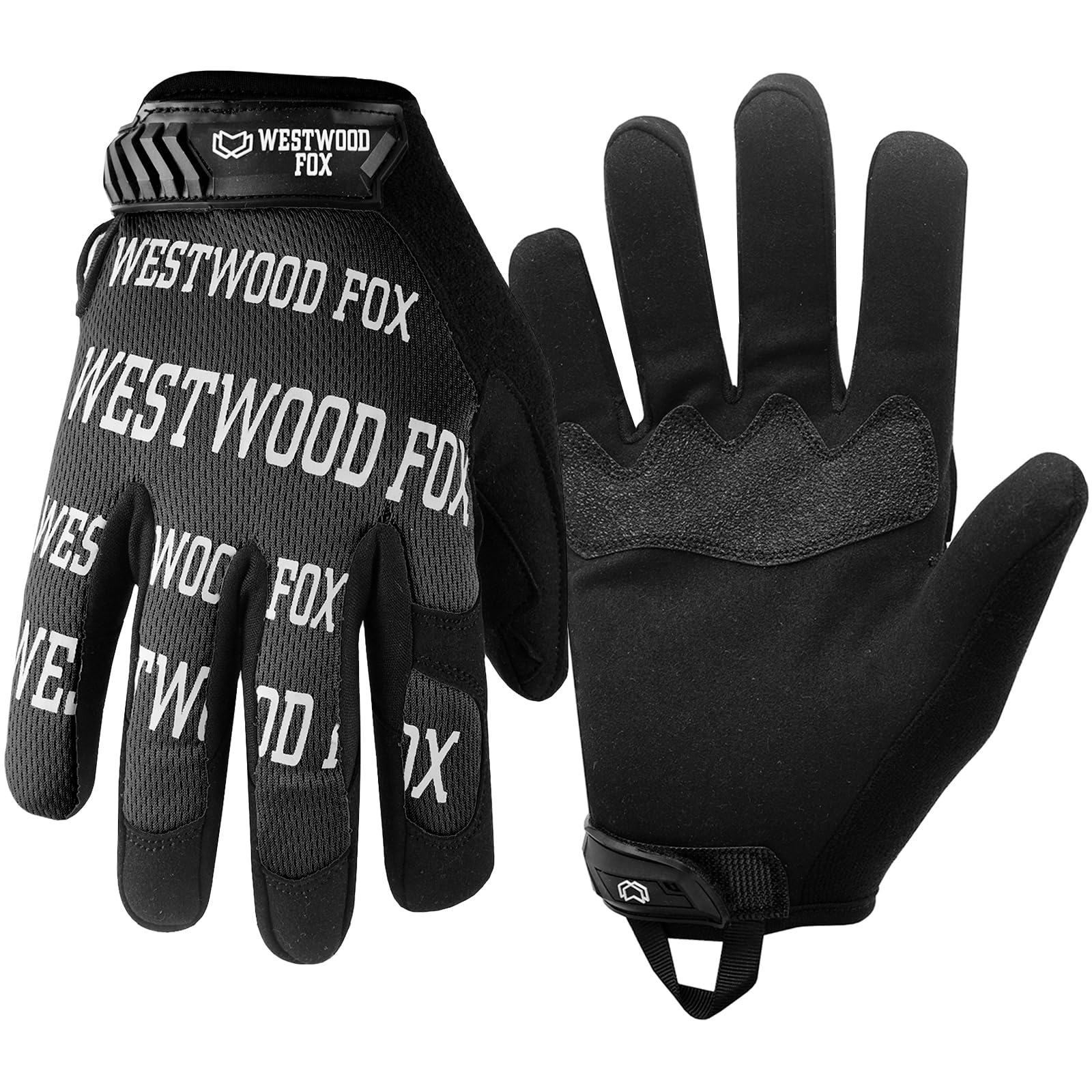 WESTWOOD FOX Gardening Working Gloves Garden Thorn Proof Flexible Heavy Duty Leather Mechanic Utility Dexterity Breathable Construction Gloves for Work Mens Women (Black, S) — image 1