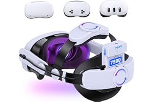 KawayeReal Head Strap for Meta Quest 3S/Quest 3/Quest 2, Adjustable Elite Strap with 7500mAh Detachable Battery, Enhanced Support & Comfort, VR Headset Strap for Oculus Accessories Extended Playtime