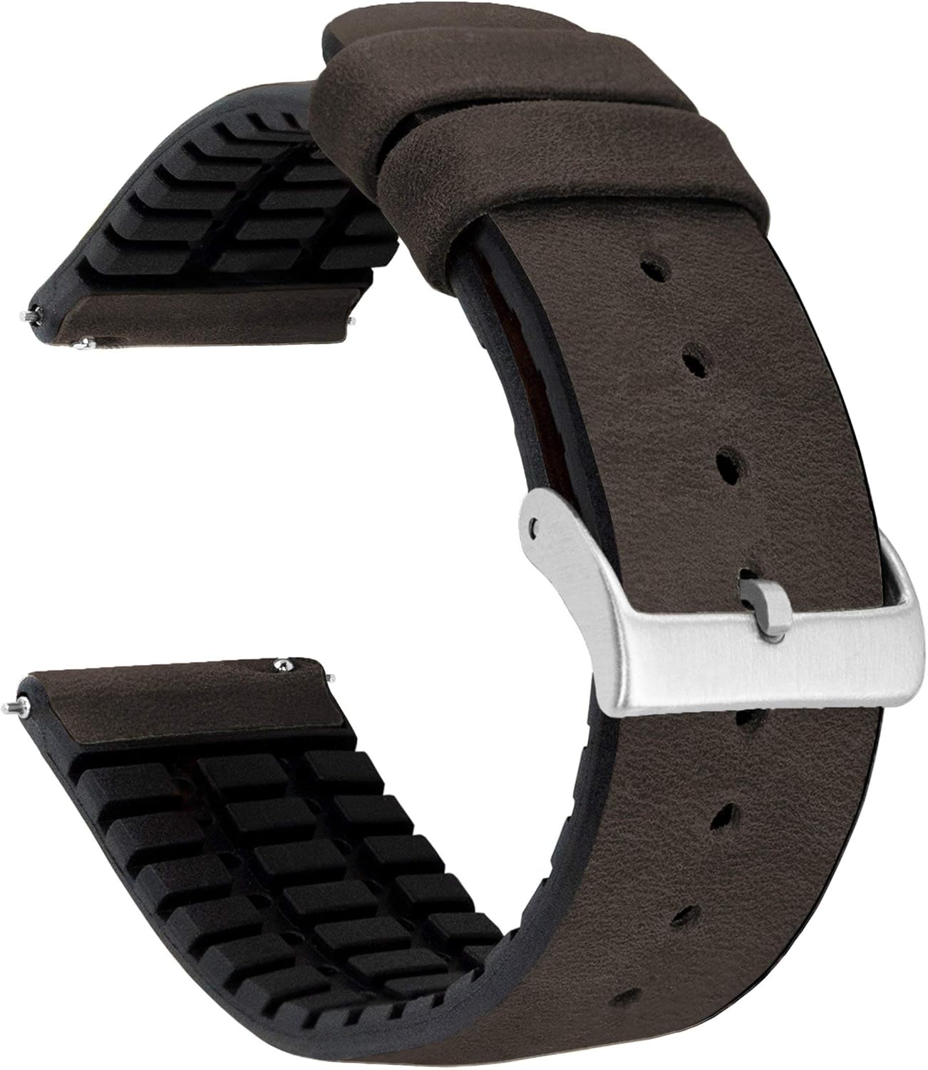Barton Leather and Rubber Hybrid Straps with Integrated