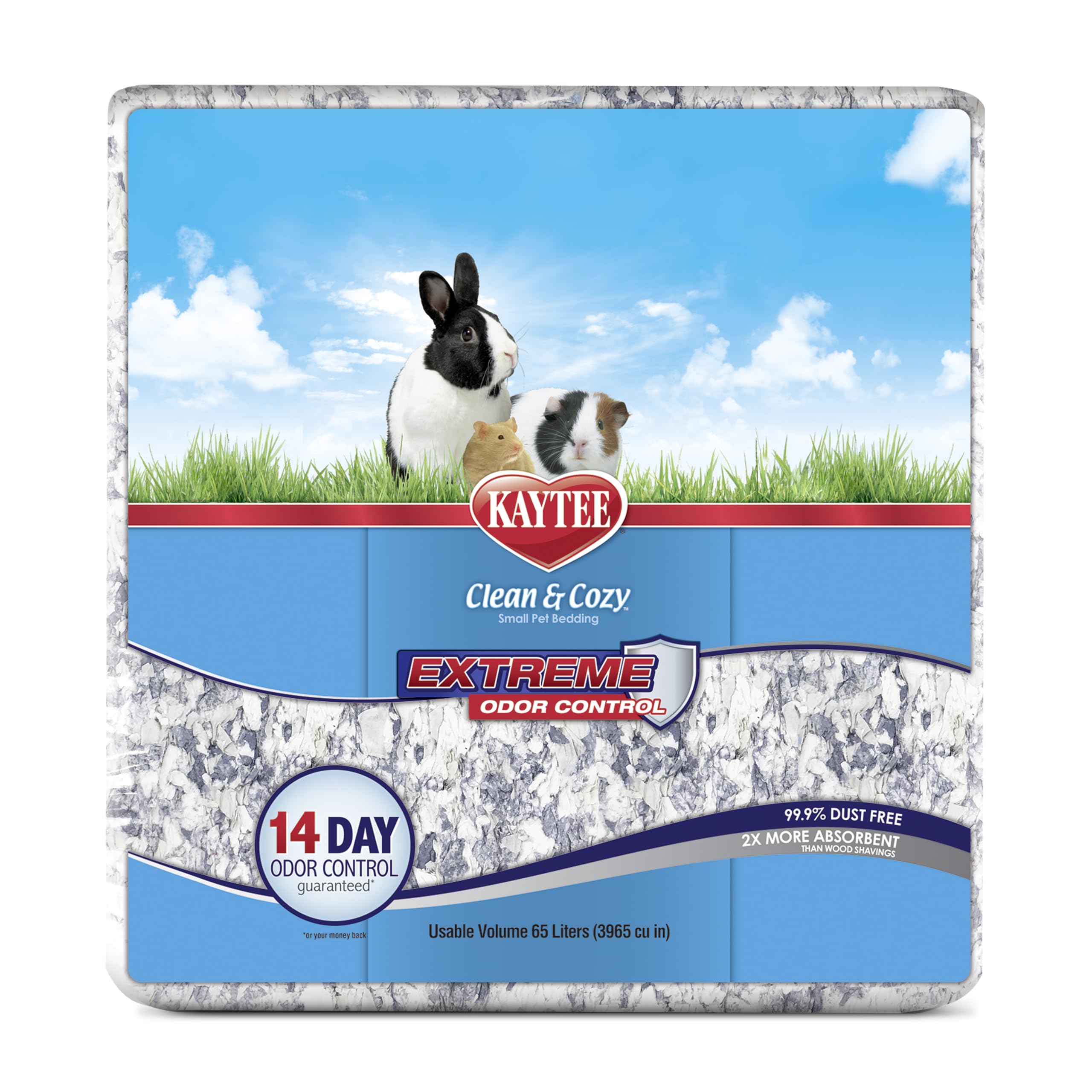 Kaytee Clean & Cozy Extreme Odour Control Super Absorbent Paper Bedding for Cages, Hamster, Gerbil, Mice, Guinea, 65 Litre โ image 1