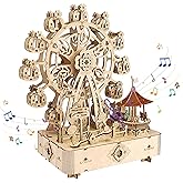 3D Wooden Puzzles Ferris Wheel,Musical Ferris Wheel Kit,Room Home Decor DIY Playground Ferris Wheel Kit for Men Women,Christmas Birthday Gift for Family Friends