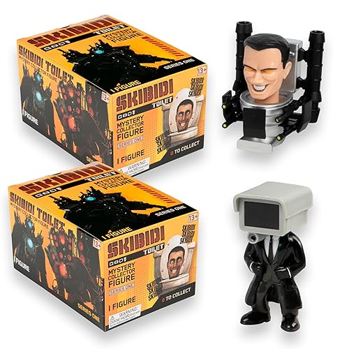 SKIBIDI Toilet Mystery Figure Collector Series, 2 Pack, Collectible Figures, Officially Licensed Toilet Merch