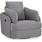 Signature Design by Ashley Modmax Contemporary Swivel Glider Recliner, Press-Back Reclining, Cleanable & Durable Performance 
