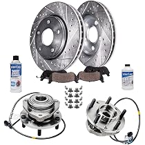 Detroit Axle Rear Brake Shoes Set (2pc) - Premium Semi-Metallic, Fits Chevy Blazer S10, Camaro, Buick Rendezvous, Cadillac CTS