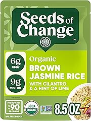 SEEDS OF CHANGE Organic Brown Jasmine Rice with Cilantro Lime, Organic Food, 8.5 OZ Pouch