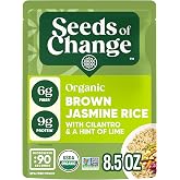 SEEDS OF CHANGE Organic Brown Jasmine Rice with Cilantro Lime, Organic Food, 8.5 OZ Pouch
