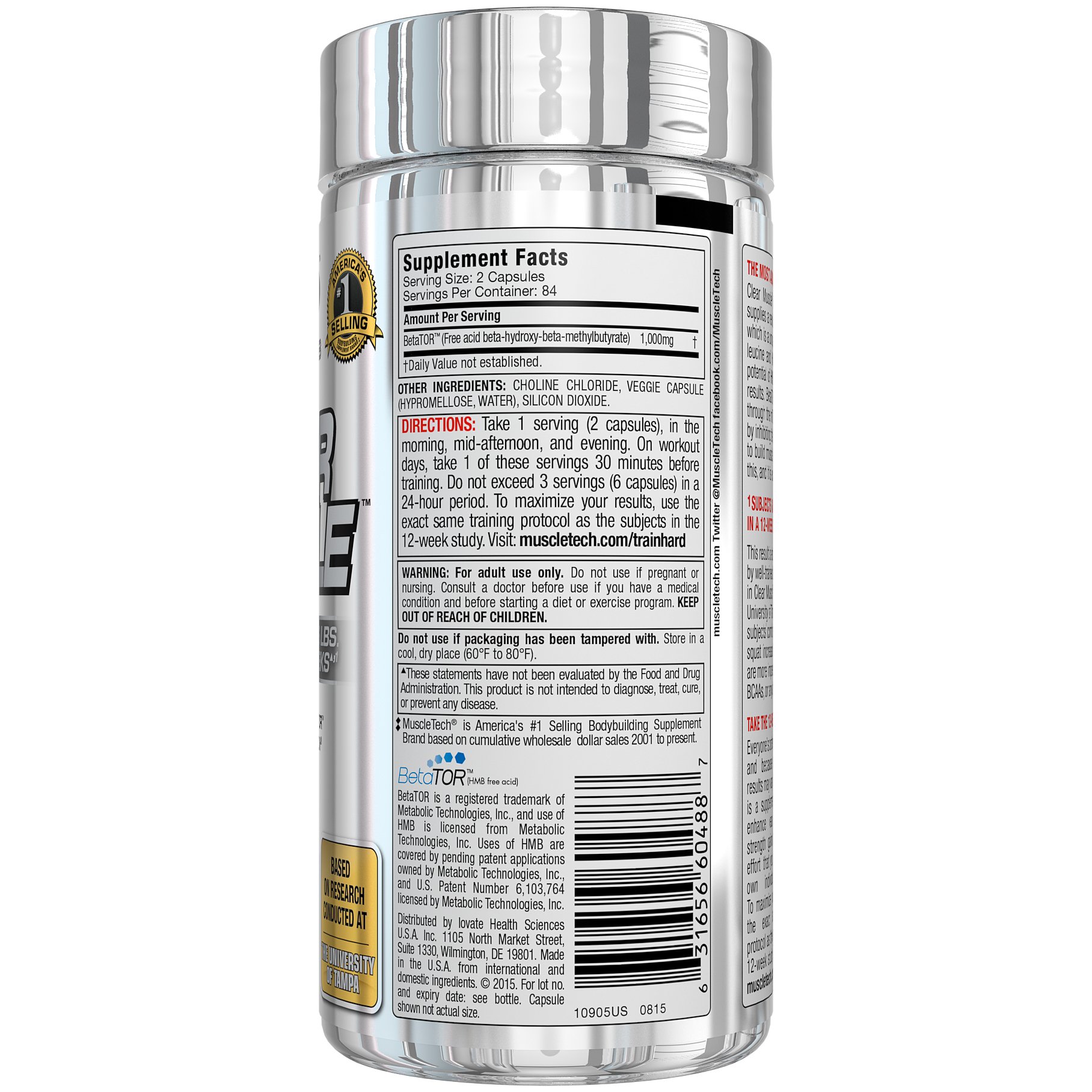 MuscleTech Clear Muscle Post Workout Recovery and Strength