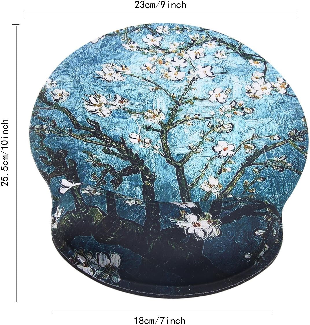 eyscar Mouse Pads for Computers Van Gogh Ergonomic Memory Foam Nonslip Wrist Support-Lightweight Rest Mousepad for Office,Gaming,Computer - Image 3