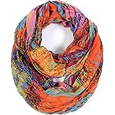 Scarfand's Mixed Colors Oil Paint Versatile Lightweight Fashion Infinity Scarves Head Wrap