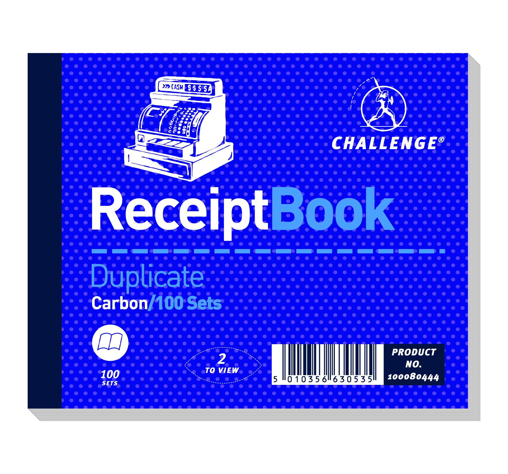 Challenge 105 x 130 mm Duplicate Receipt book, Carbon, 100 Pages, Set of 5