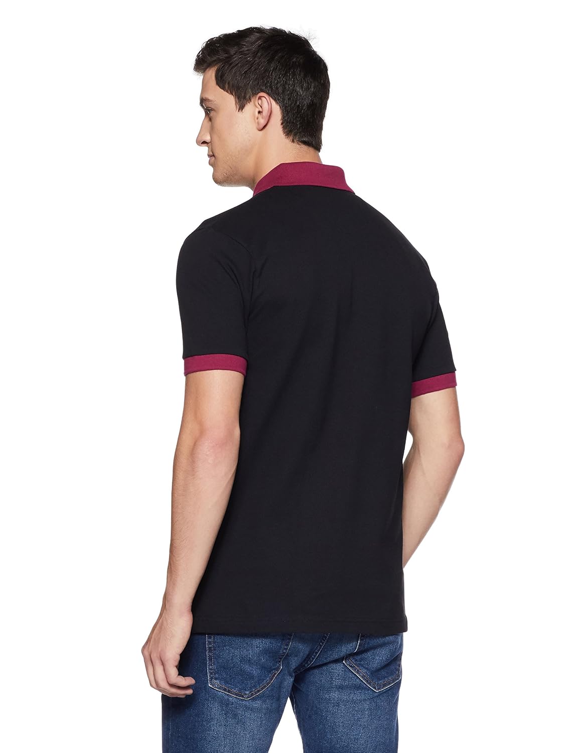 symbol amazon brand men's solid regular fit polo
